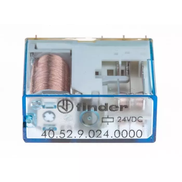 Finder PCB Mount Power Relay 24 V DC Coil 8 A Switching Current DPDT, 40.52.9.024.0000