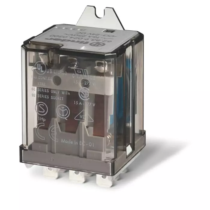 Finder Flange Mount Relay 24 V DC Coil 16 A Switching Current 3PDT 3PDT, 628390240600 (Pack of 10 Pcs)