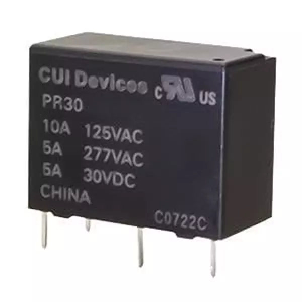 Same Sky Power Relay Through Hole Mount 1 Form A (SPST) 10 Amp 277 V AC, 30 V DC, PR30-12V-450-1A-E