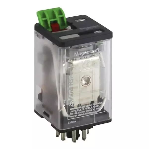 Schneider Electric Power Relay Panel Mount 2 Form C (DPDT-NO, NC) 10 Amp 300 V AC, 30 V DC, 750XBXRM4L-120A