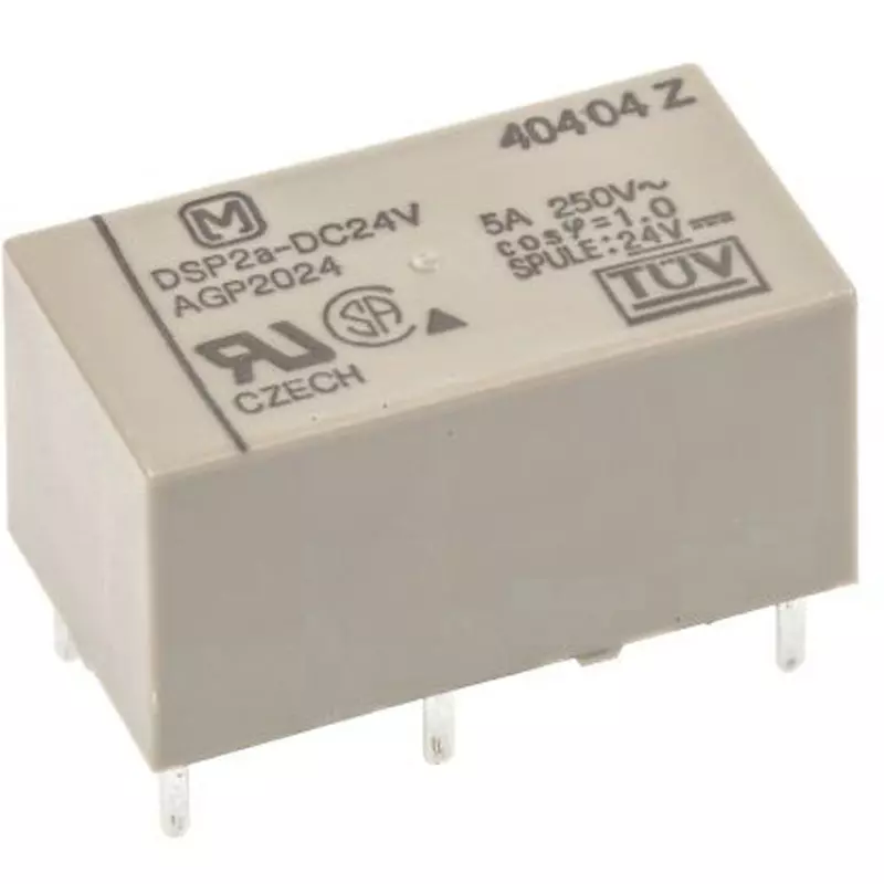 Panasonic Power Relay 24/ DC V, DSP2A-DC24V (Pack of )