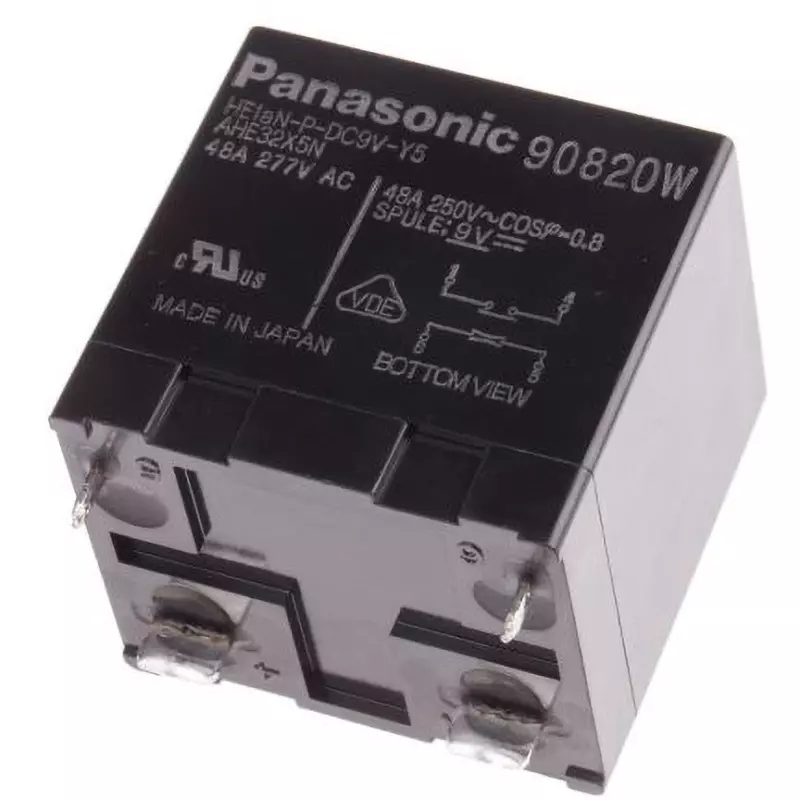 Panasonic Power Relay DC9 V, HE1AN-P-DC9V-Y5 (Pack of )