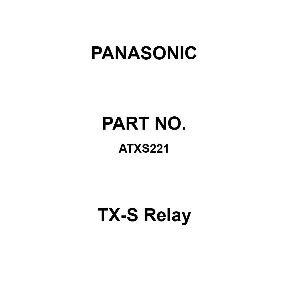 Panasonic TX-S Relay DC 3 V Rated Coil Voltage, ATXS221 (Pack of 40 Pcs)