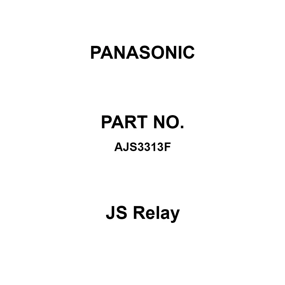 Panasonic JS Relay 1A Contact DC 48 V Rated Coil Voltage, AJS3313F (Pack of 100 Pcs)