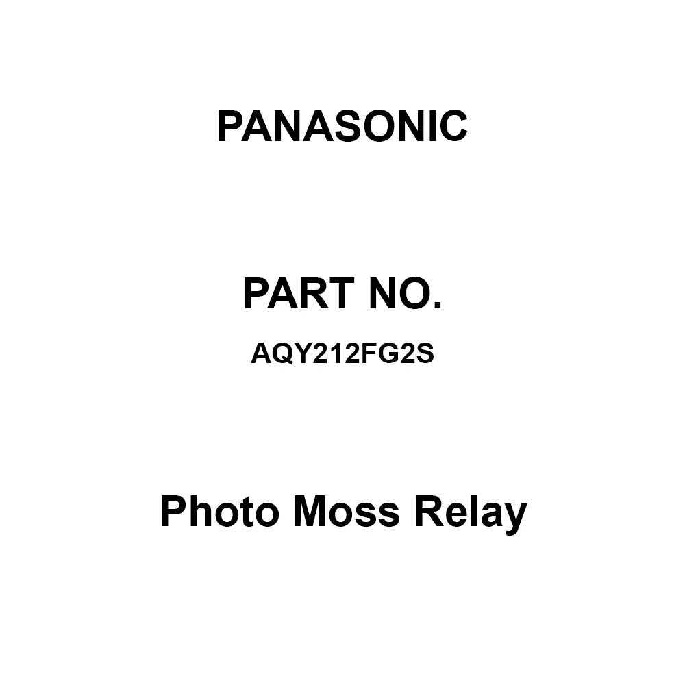 Panasonic Photo Moss Relay 1A Contact, AQY212FG2S (Pack of 100 Pcs)
