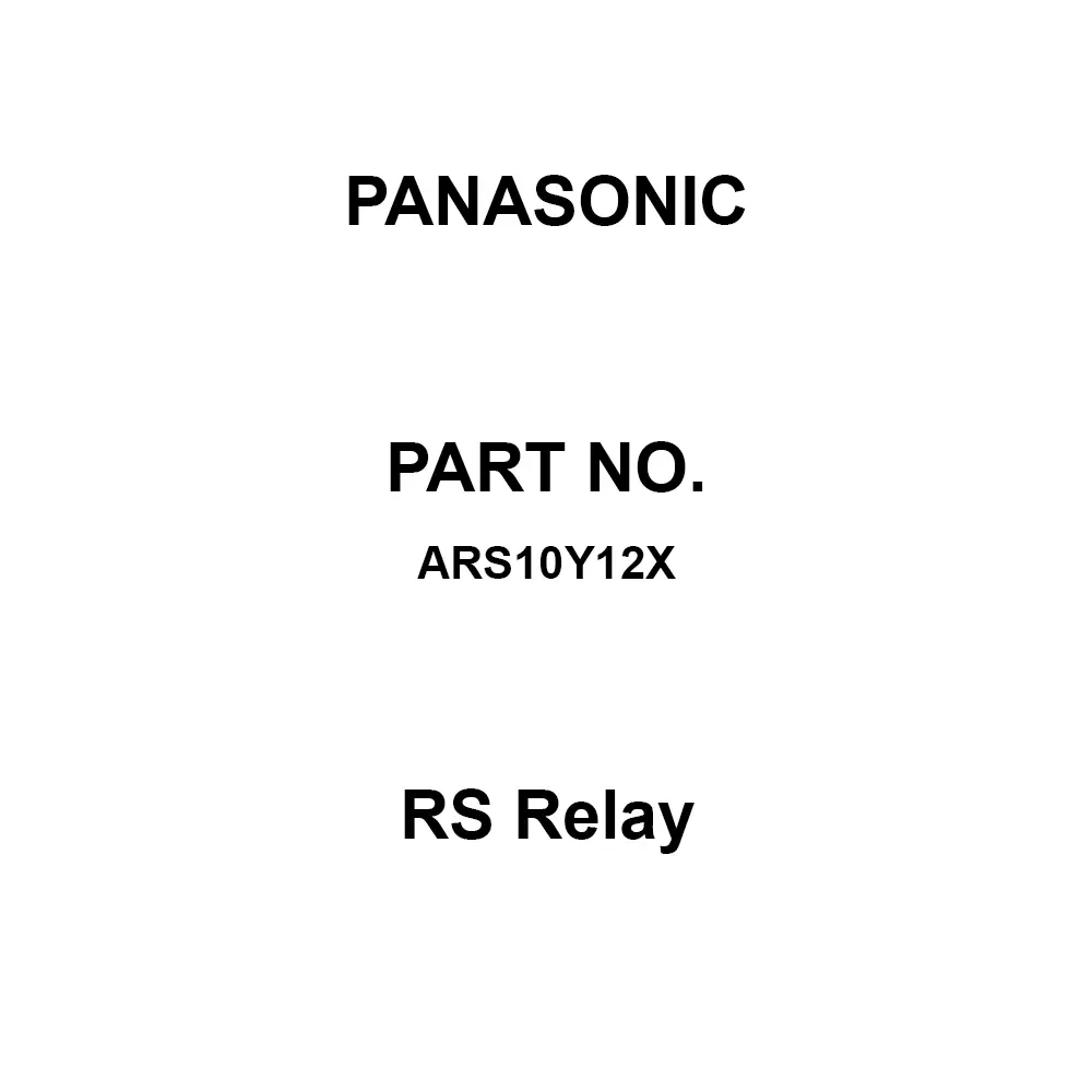 Panasonic RS Relay 1C Contact DC 12 V Rated Coil Voltage, ARS10Y12X (Pack of 500 Pcs)