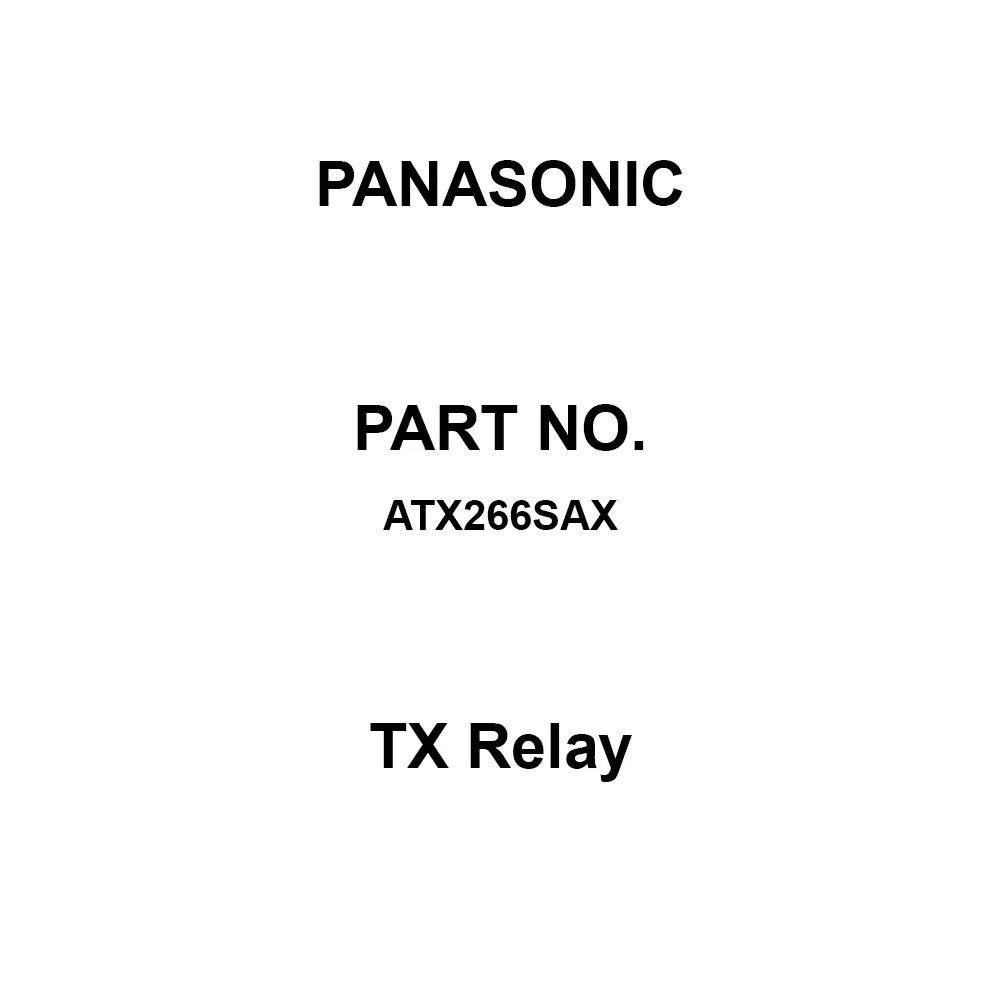 Panasonic TX Relay DC 4.5 V Rated Coil Voltage, ATX266SAX (Pack of 500 Pcs)