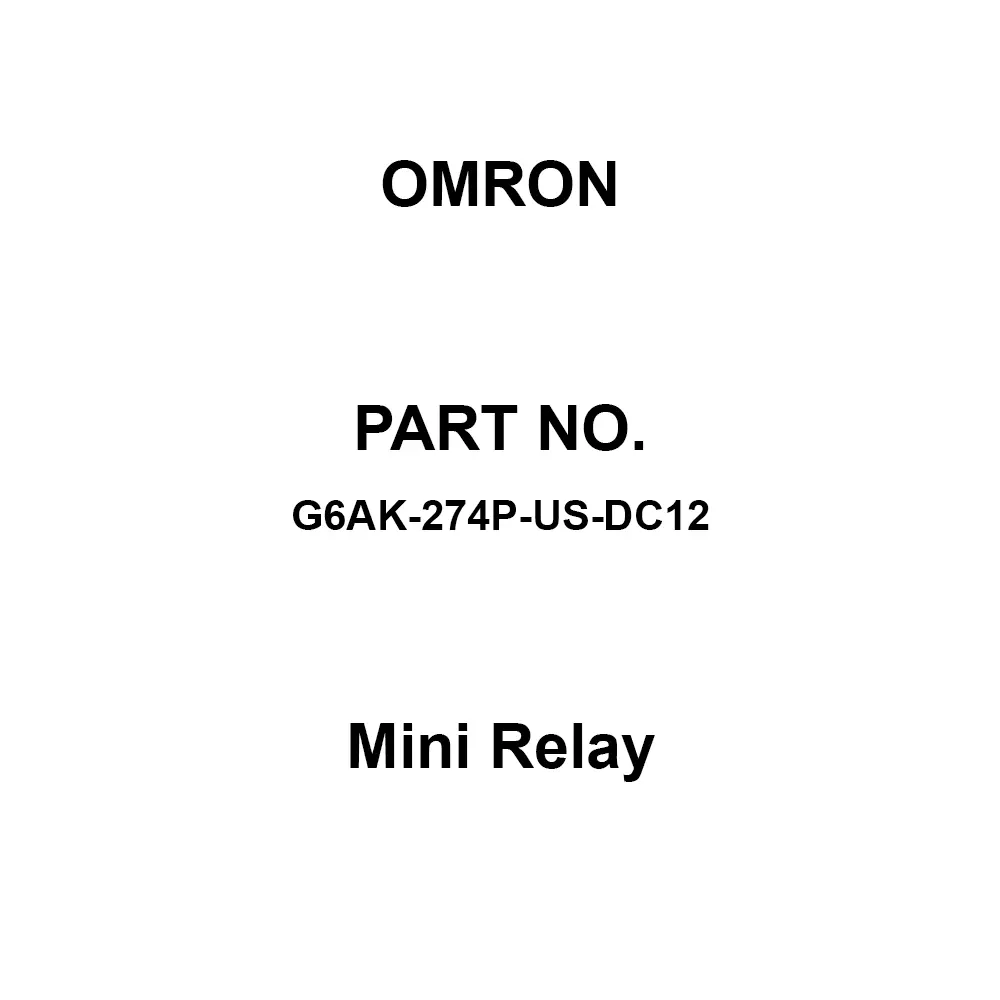 Omron Mini Relay 2C Contact Configuration, G6AK-274P-US-DC12
