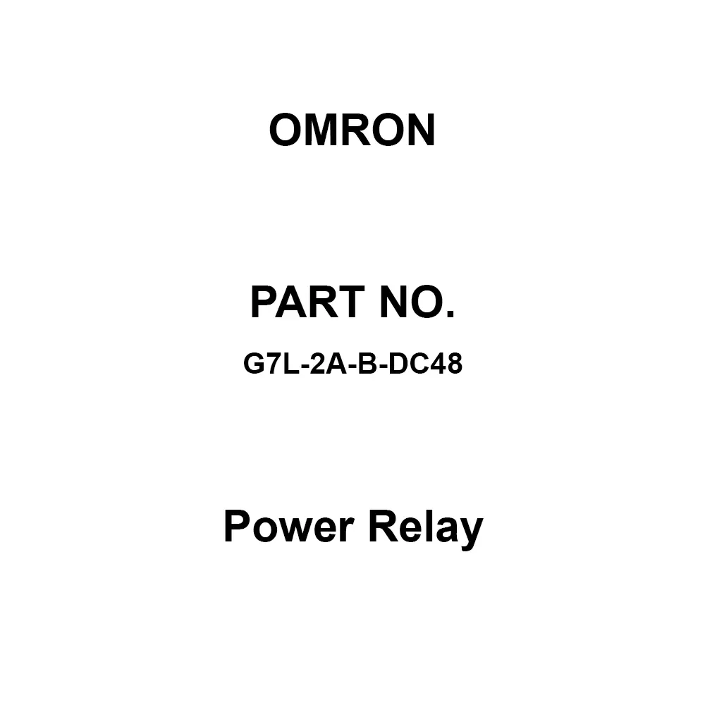 Omron Power Relay A Contact 50 mΩ or less, G7L-2A-B-DC48
