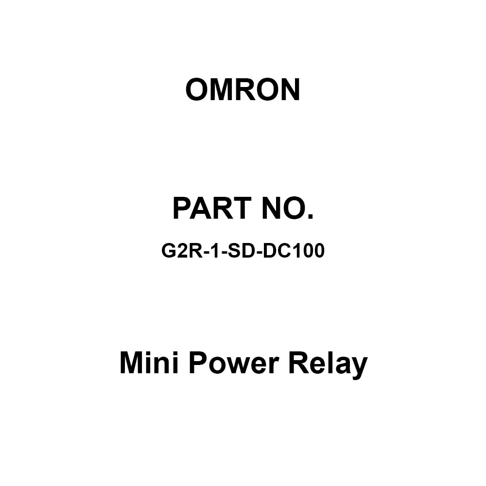 Omron Mini Power Relay 1000 mΩ or more, G2R-1-SD-DC100