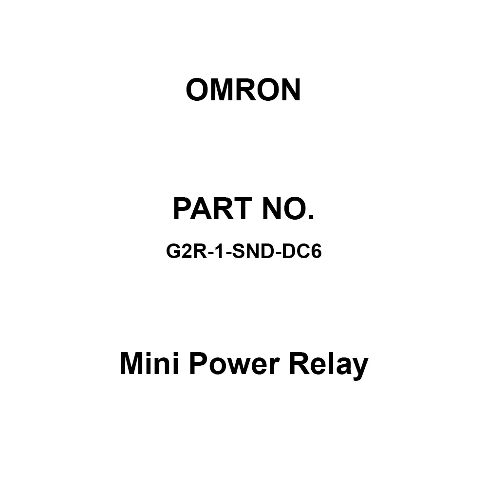 Omron Mini Power Relay 1000 mΩ or more, G2R-1-SND-DC6