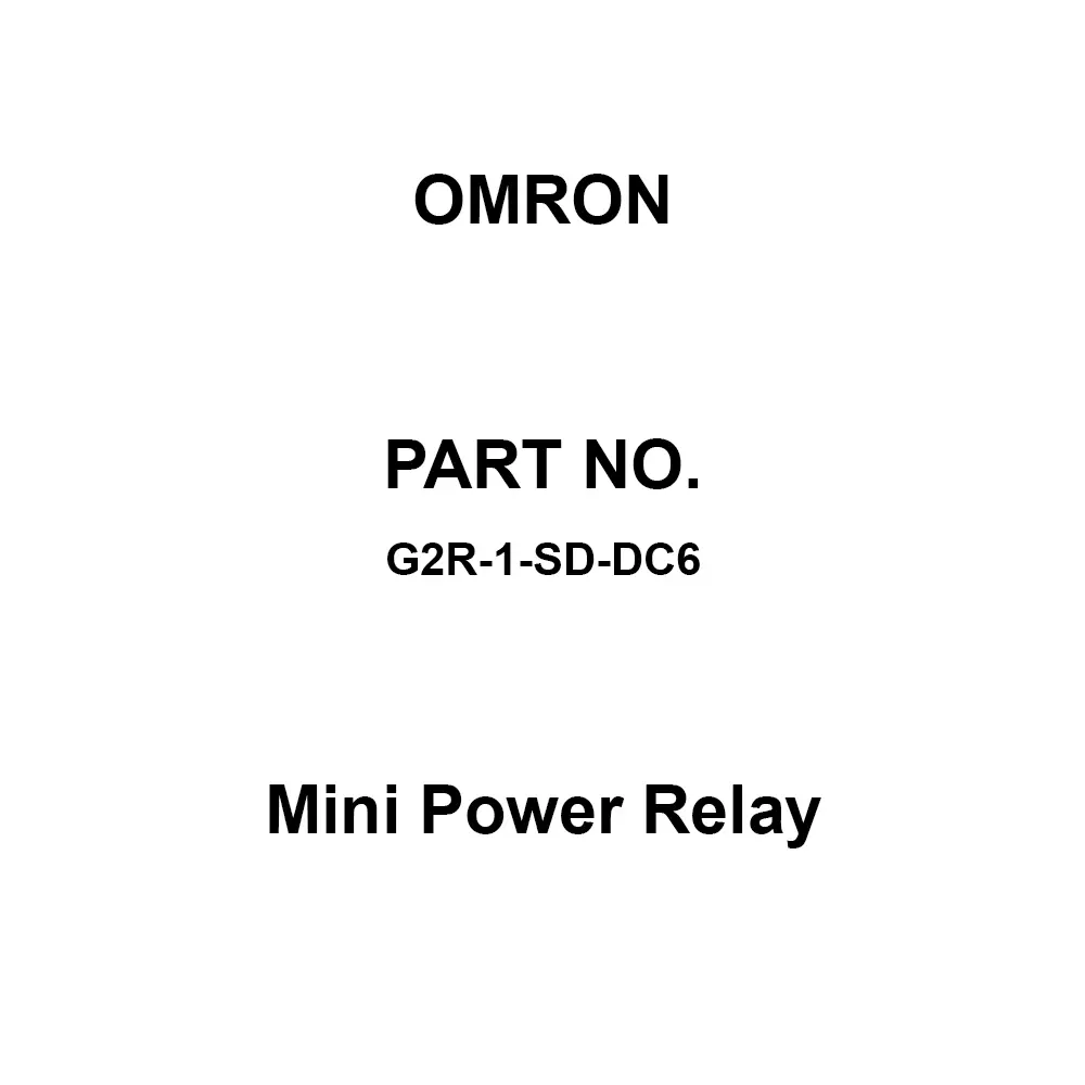 Omron Mini Power Relay 1000 mΩ or more, G2R-1-SD-DC6