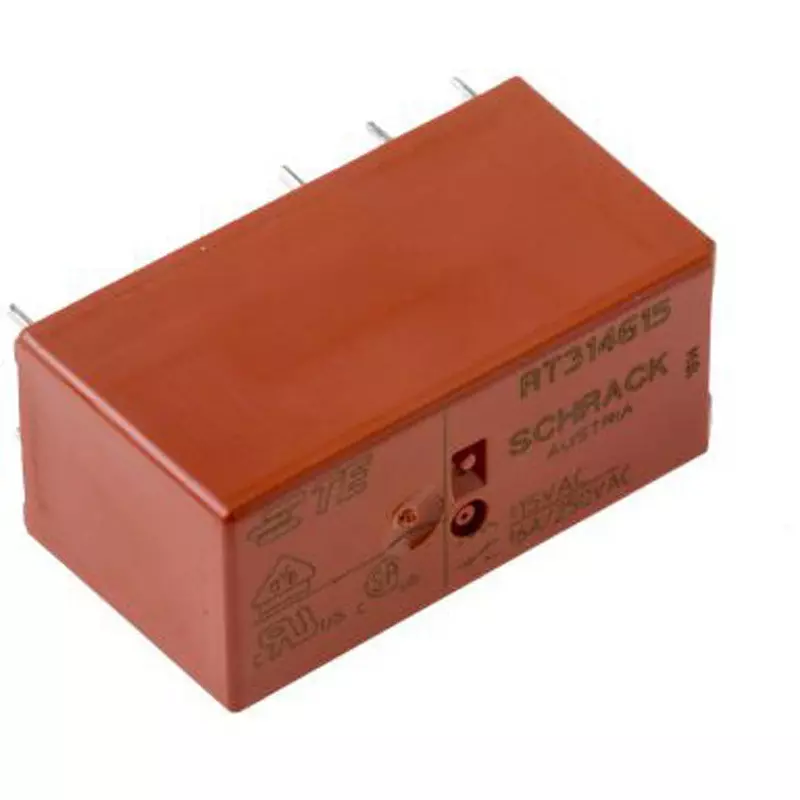 TE CONNECTIVITY Power Relay Board Mounting Type Of Sign SPDT Contact Configuration Through Hole Terminal Type, RT314615