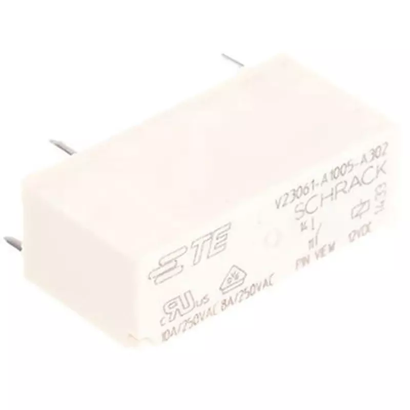 TE CONNECTIVITY Power Relay Board Mounting Type Of Sign SPST Contact Configuration, V23061A1005A302 (Pack of 20)