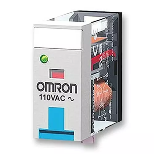 OMRON INDUSTRIAL AUTOMATION RELAY, DPDT, 250VAC, 30VDC, 5A, G2R-2-SNI 24 AC