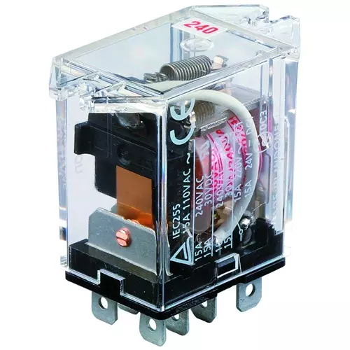 OMRON INDUSTRIAL AUTOMATION RELAY, DPDT, 120VAC, 28VDC, 15A, LY2F-AC24