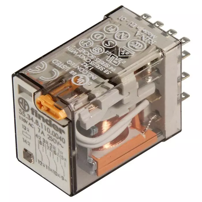 FINDER RELAY, 4PDT, 250VAC, 7A, 55.34.8.012.0040