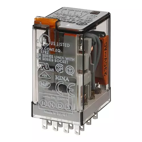 FINDER RELAY, 4PDT, 24VDC, 7A, SOCKET, 55.34.9.024.0000