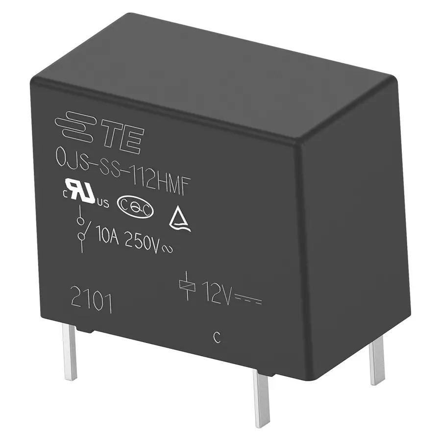 TE CONNECTIVITY POWER RELAY, SPST-NO, 12VDC, 10A, THT, OJS-SS-112HMF,00000