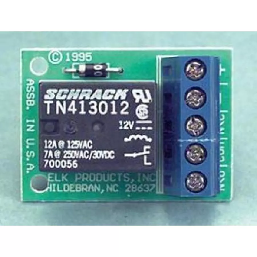 ELK PRODUCTS Compact Relay, 12Vdc, Spdt, ELK912