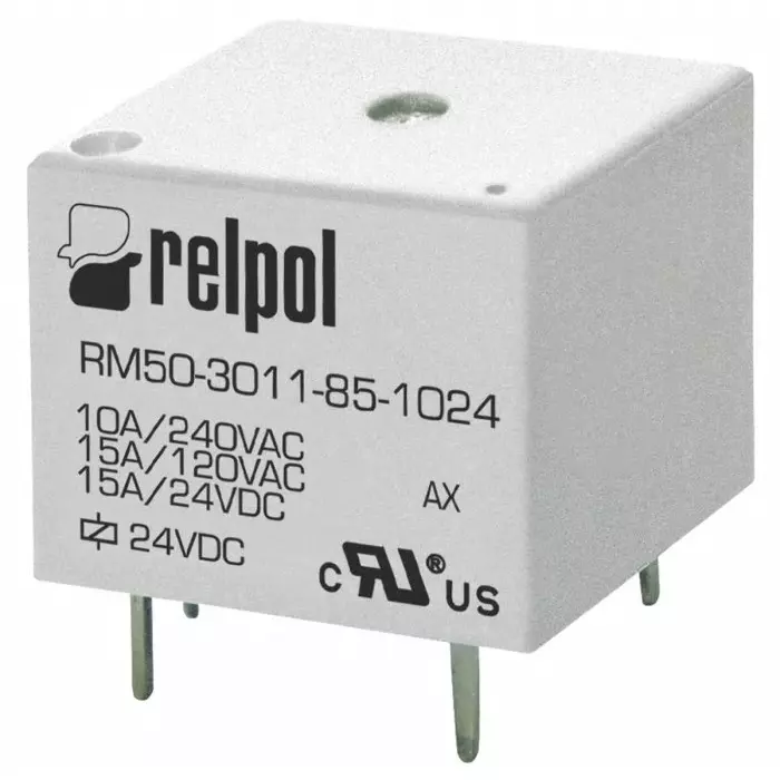 Relpol Power Relay PCB Mount SPDT PCB Pin 5 V DC 70 Ω, RM50-3011-85-1005