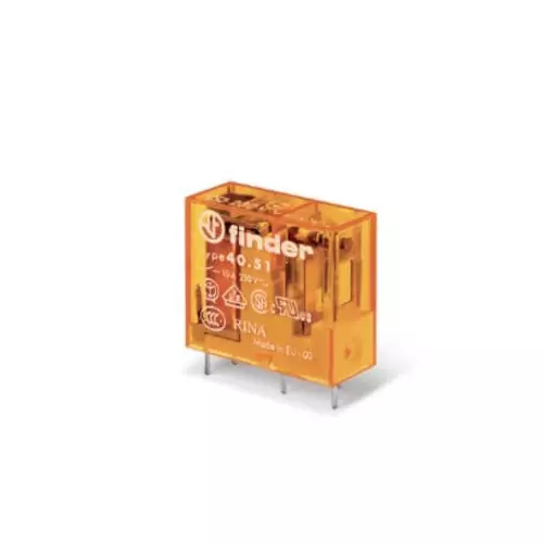 Finder PCB Mount Power Relay 230 V AC Coil 12 A Switching Current SPST, 405182300300