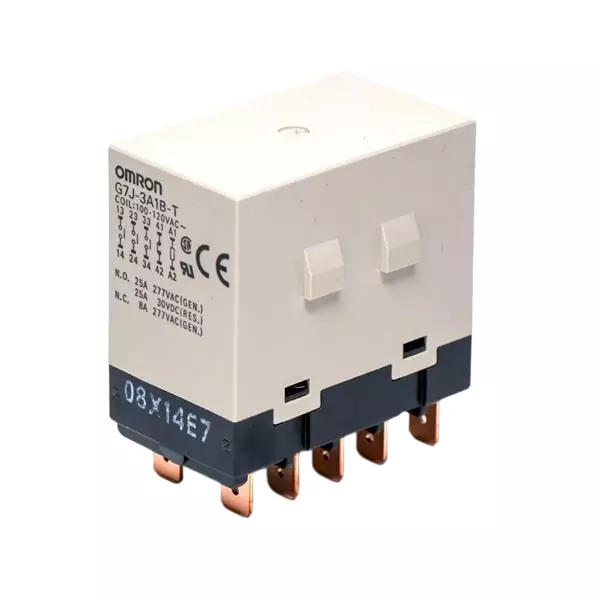 Omron Power Relay Panel Mount 3 Form A (3PST-NO), 1 Form B (SPST-NC) 25 Amp 250 V AC, 125 V DC, G7J-3A1B-B-W1 DC12