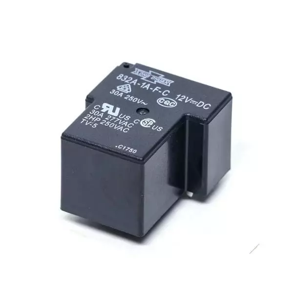 Song Chuan Power Relay Through Hole Mount 1 Form A (SPST-NO) 30 Amp 277 V AC, 832A-1A-F-C-12VDC