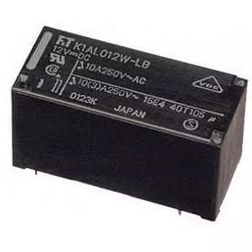 FCL Components Power Relay Through Hole Mount 1 Form A (SPST-NO) 10 Amp 440 V AC, 300 V DC, FTR-K1AL024W-LB