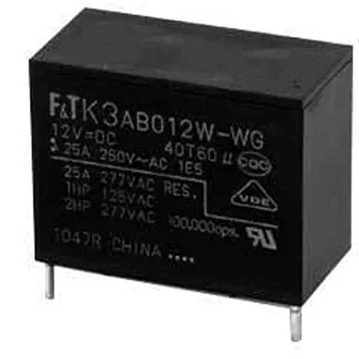 FCL Components Power Relay Through Hole Mount 1 Form A (SPST-NO) 25 Amp 250 V AC, FTR-K3AB024W-WG