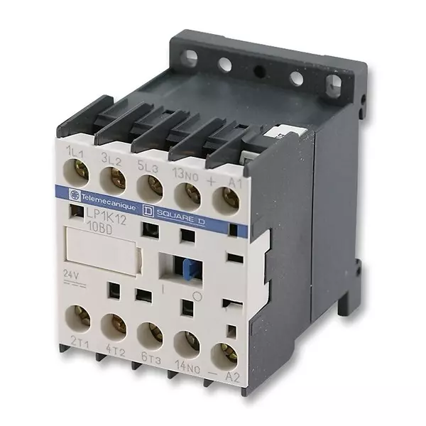 SCHNEIDER ELECTRIC Relay, 3Pst-No, 1Nc, 690Vac, 24Vdc, 12A, Lp1K1210Bd