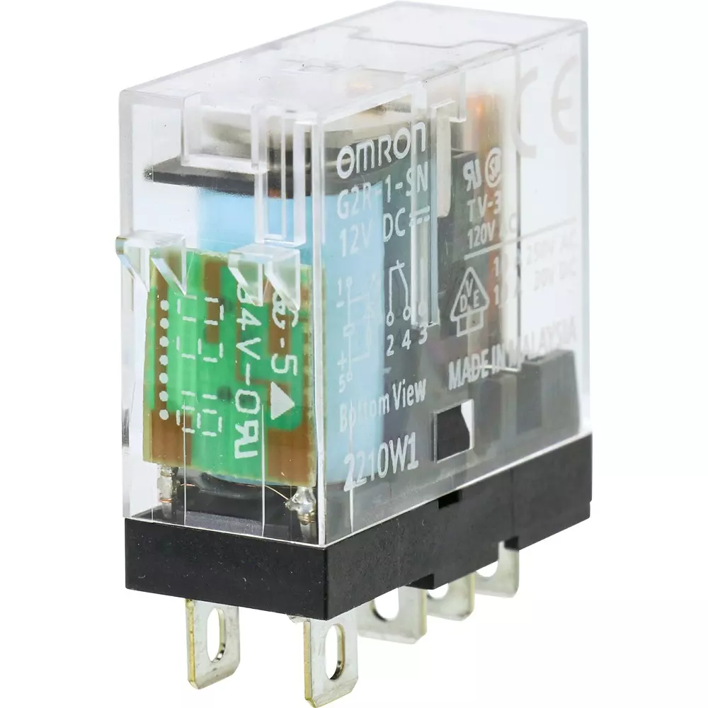 Omron Mini Power Relay 1-Pole Plug-In Terminal, G2R-1-SN DC12