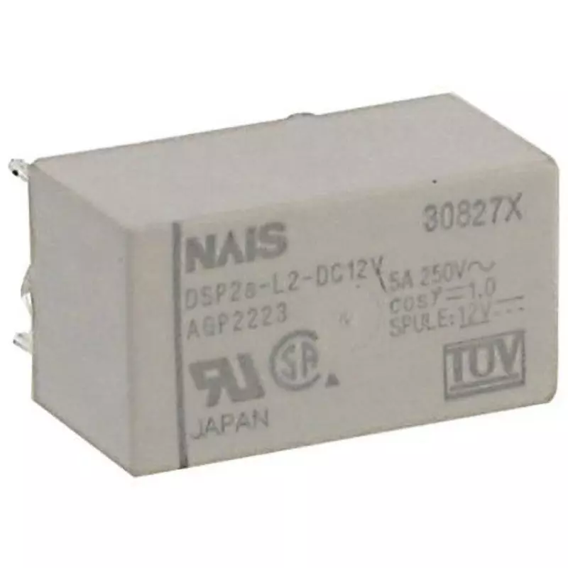 Panasonic Power Relay DC12 V, DSP2A-L2-DC12V (Pack of )