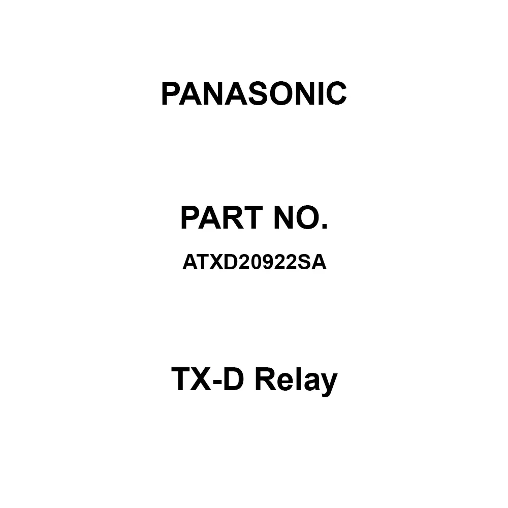 Panasonic TX-D Relay DC 5 V Rated Coil Voltage, ATXD20922SA (Pack of 40 Pcs)