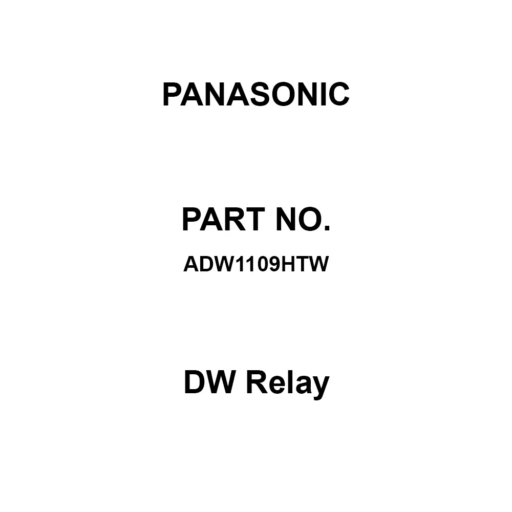 Panasonic DW Relay 1A Contact DC 9 V Rated Coil Voltage, ADW1109HTW (Pack of 100 Pcs)