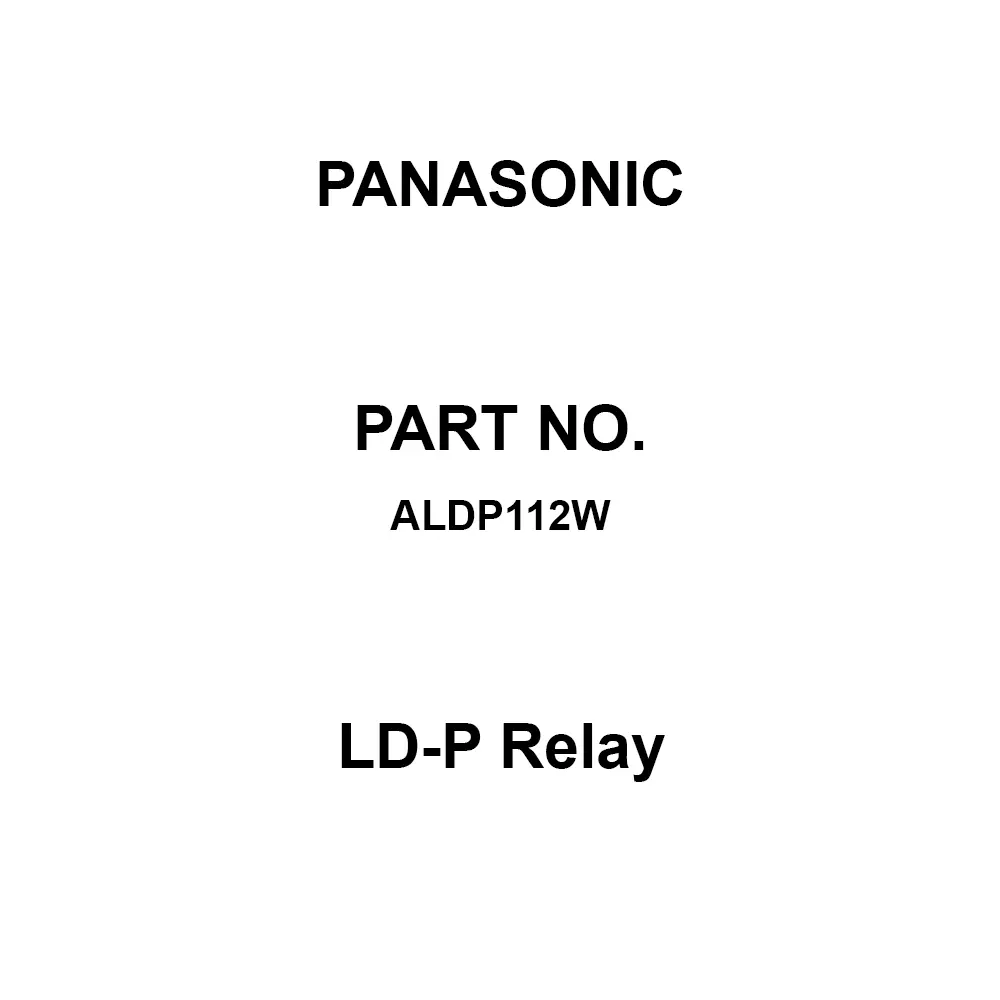 Panasonic LD-P Relay 1A Contact DC 12 V Rated Coil Voltage, ALDP112W (Pack of 100 Pcs)