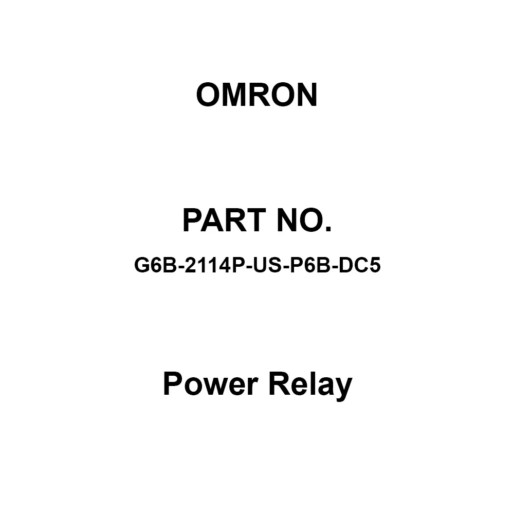 Omron Power Relay 1A1B Contact Configuration, G6B-2114P-US-P6B-DC5