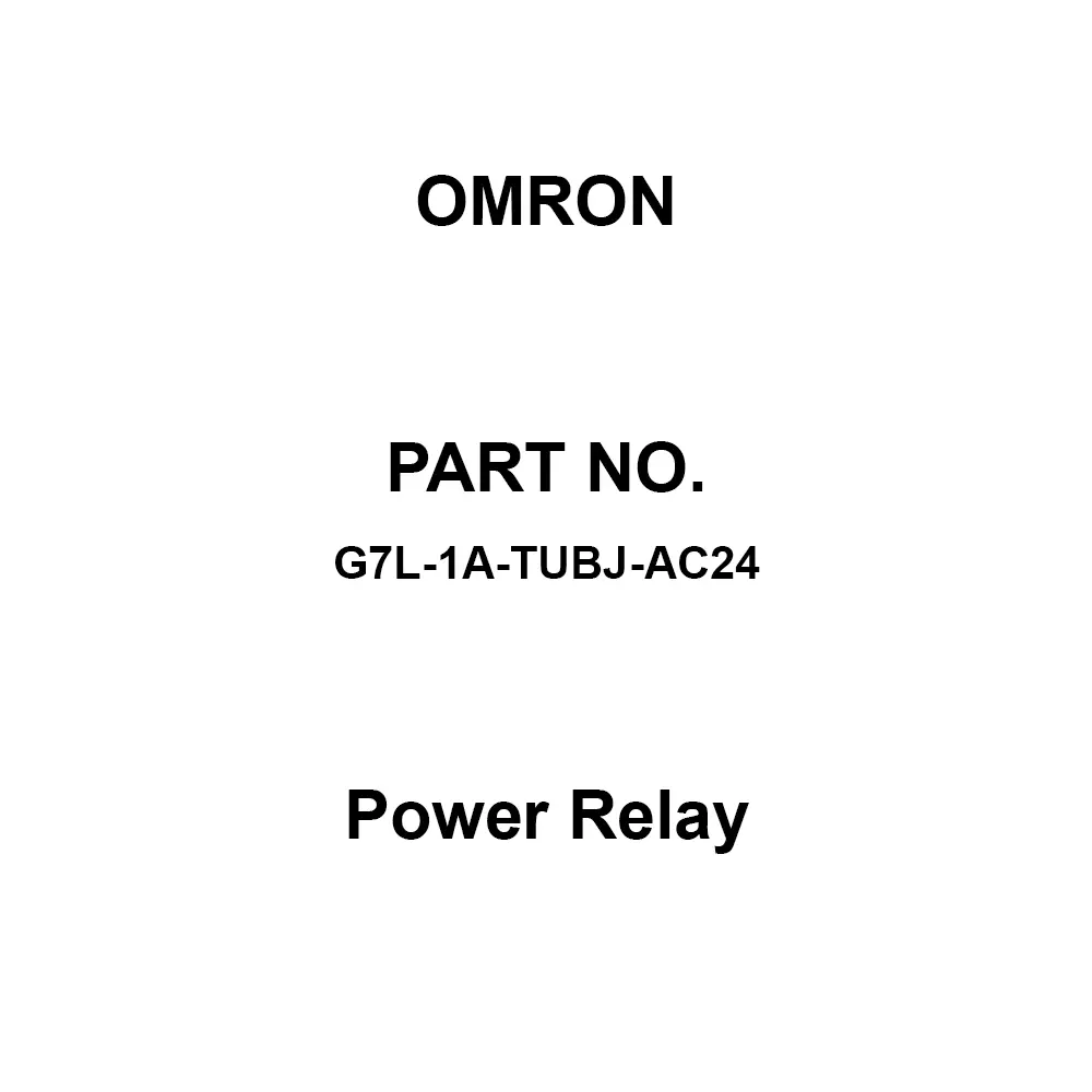Omron Power Relay A Contact 50 mΩ or less, G7L-1A-TUBJ-AC24
