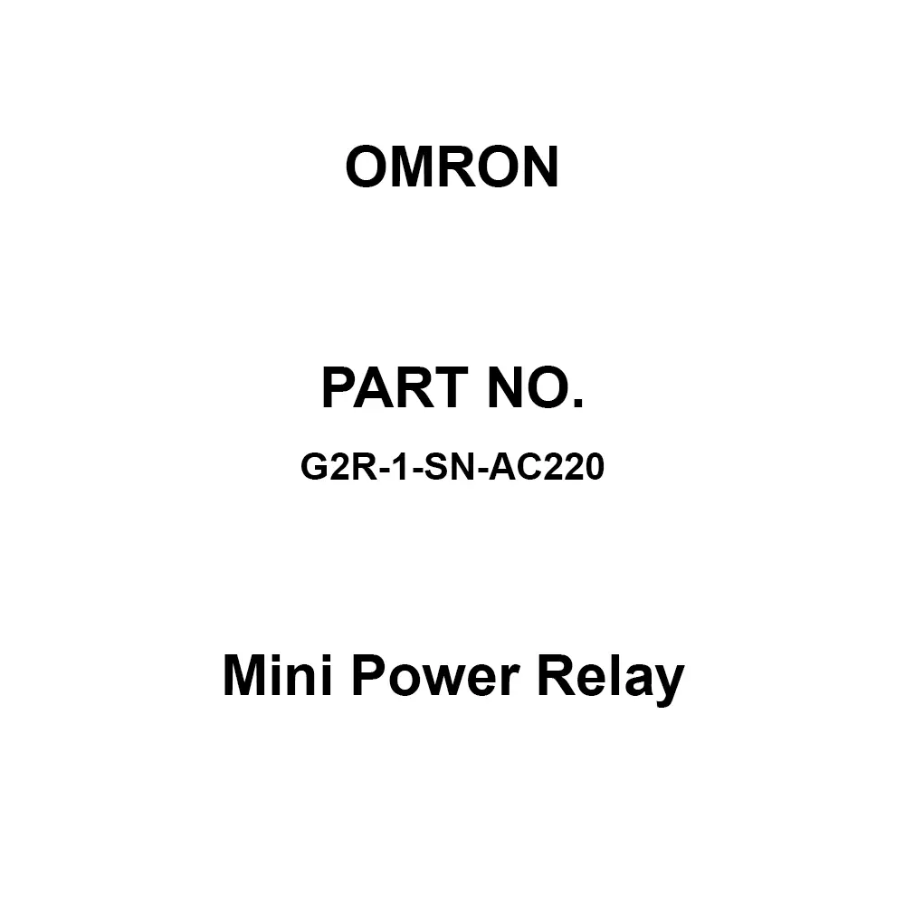 Omron Mini Power Relay 1C Contact Configuration, G2R-1-SN-AC220