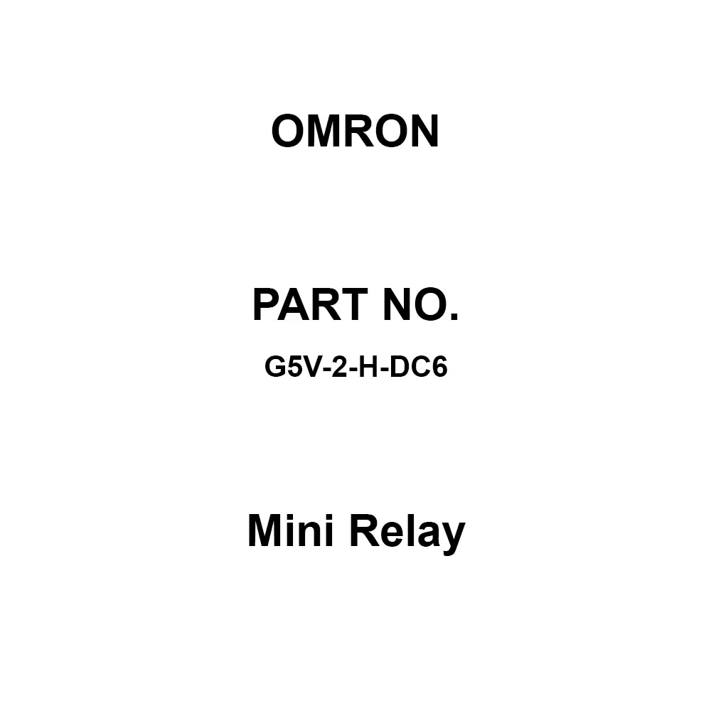 Omron Mini Relay DC 6 V Rated Voltage, G5V-2-H-DC6