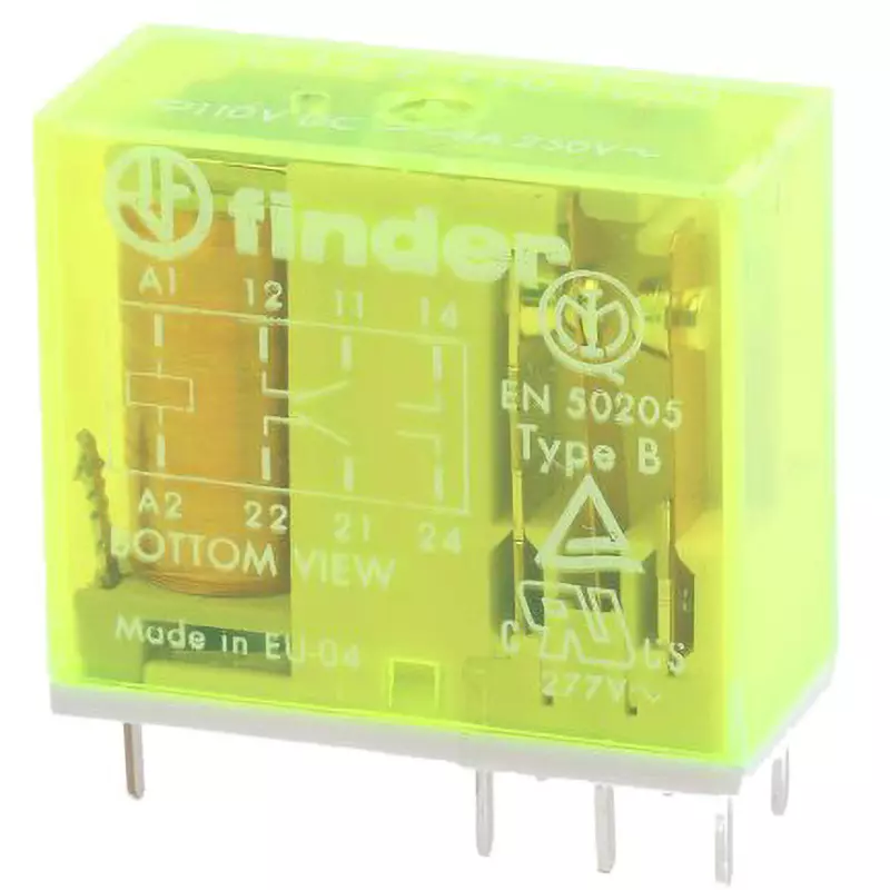 Finder Finder Relay 17.25 Coil Resistance 8 Switching Current DPDT Contact Configuration, 501291101000R