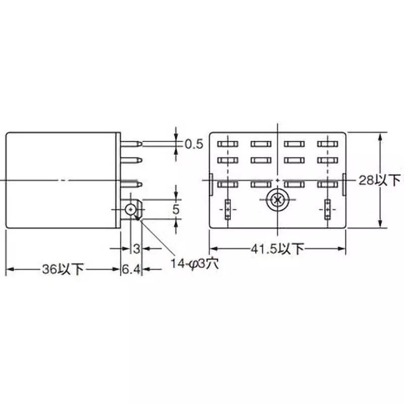 Omron Plug-In Terminal Bi-Power Relay DC100/110 V 4 Pole, LY4N DC100/110