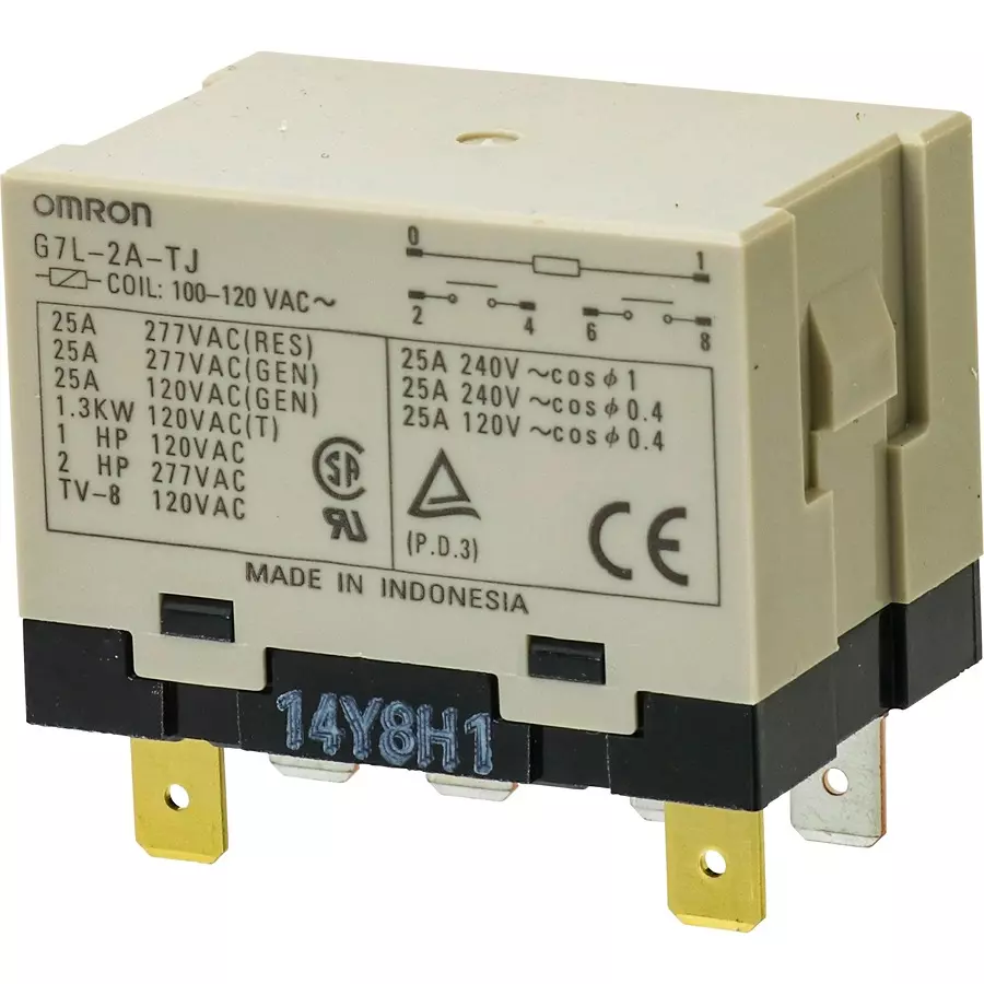 Omron Power Relay G7L AC 100/120 V A Contact Configuration, G7L-2A-TJ AC100/120