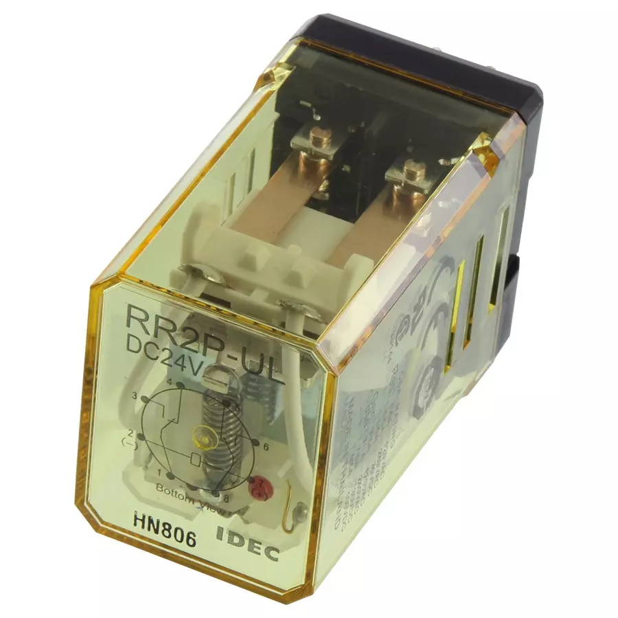 IDEC RELAY, DPDT, 120VAC, 30VDC, 10A, RR2P-ULDC24V