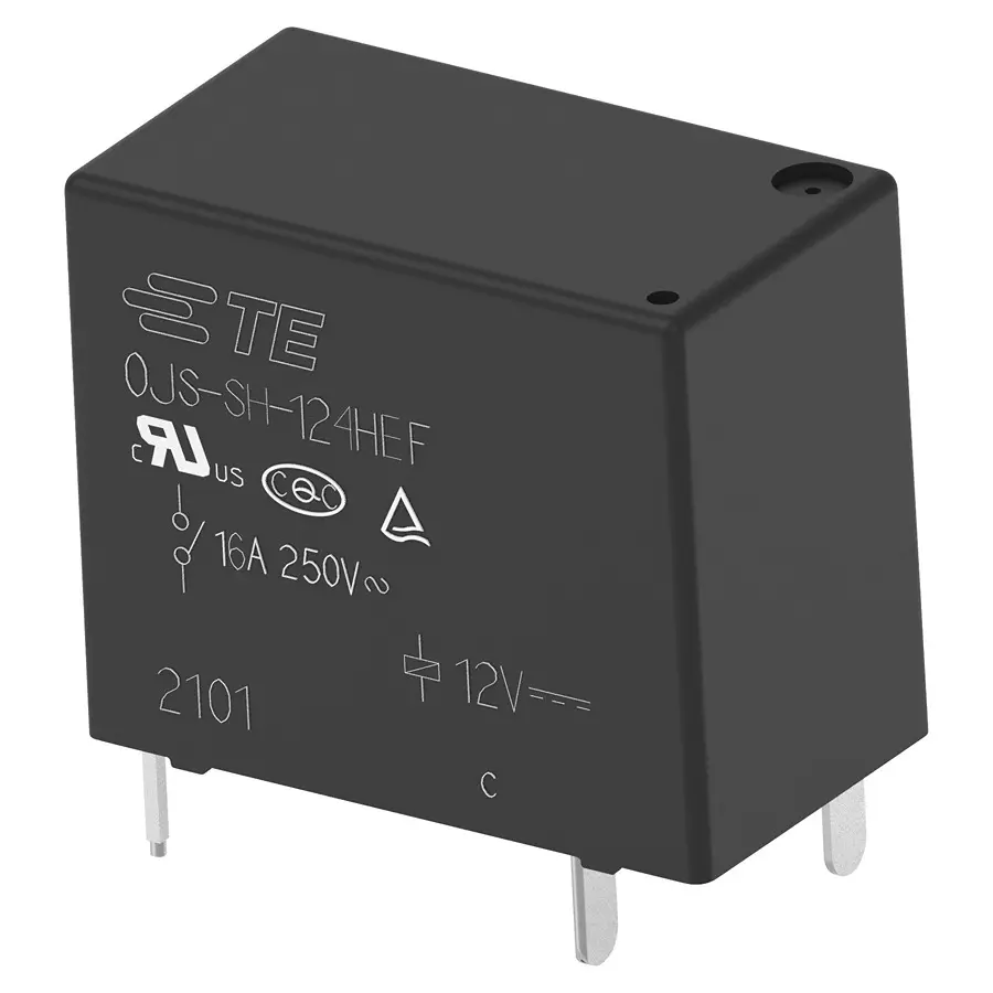 TE CONNECTIVITY POWER RELAY, SPST-NO, 24VDC, 16A, THT, OJS-SH-124HEF,00000