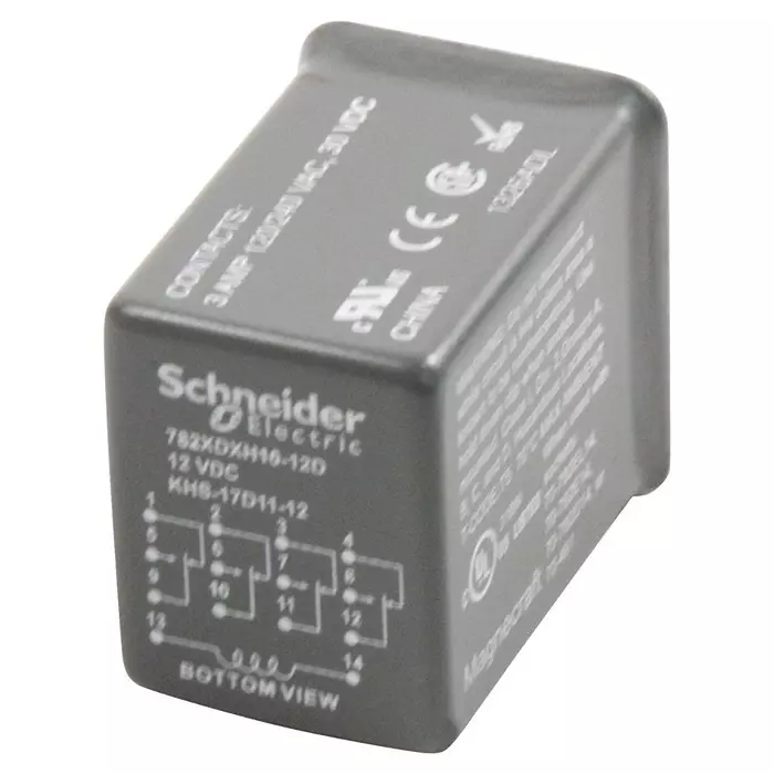 SCHNEIDER ELECTRIC/LEGACY RELAY Relay, 4Pdt, 240Vac, 30Vdc, 3A, 782XDXH10-12D