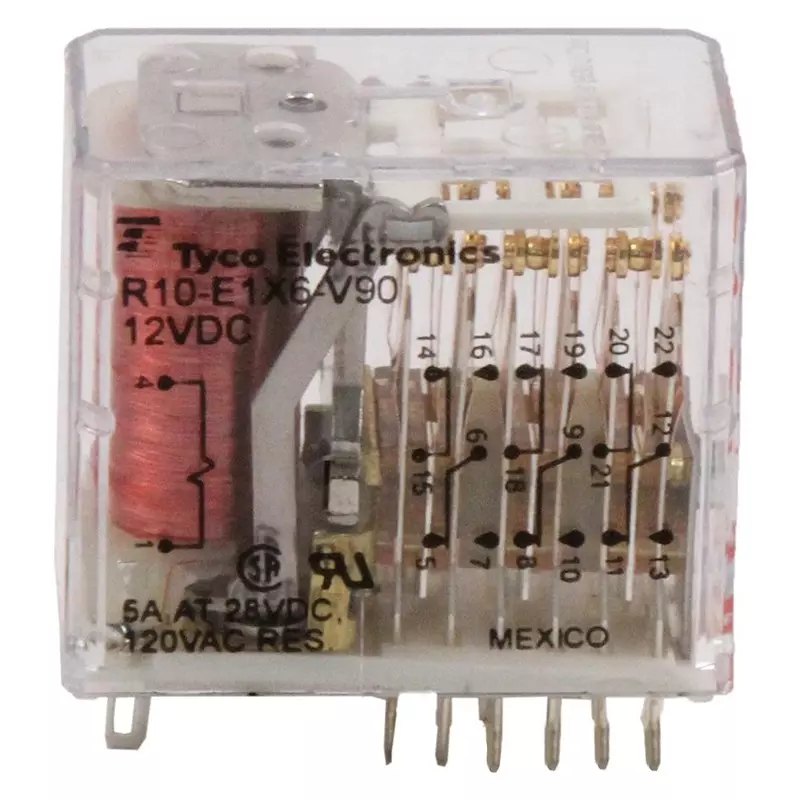 POTTER&BRUMFIELD - TE CONNECTIVITY Relay, 6Pdt, 120VAC, 30VDC, 5A, R10-E1X6-V90