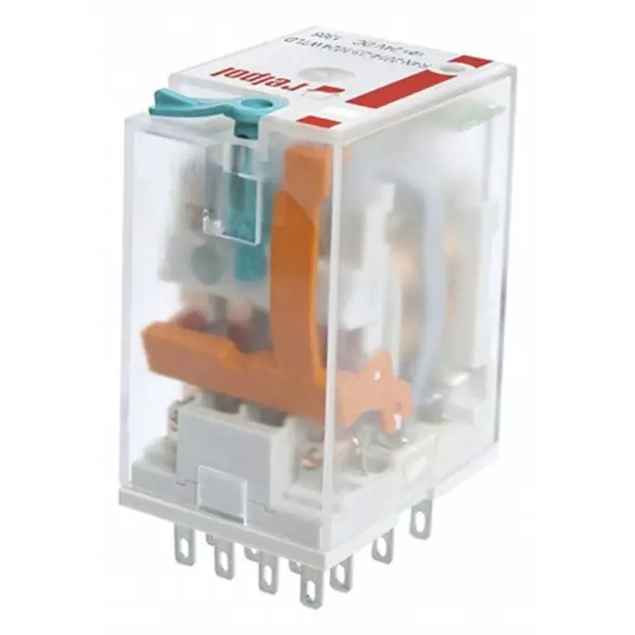 Relpol R4N Power Relay Plug In 4PDT Plug In 24 V AC 158 Ω, R4N-2014-23-5024-WTL