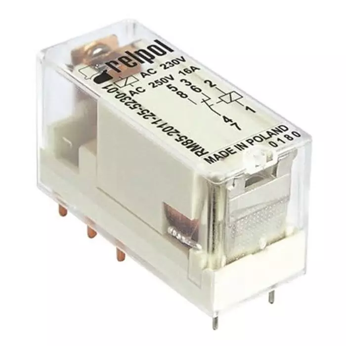 Relpol Power Relay PCB Mount PCB Pin 9 V DC 200 Ω, RM85-2011-35-1009