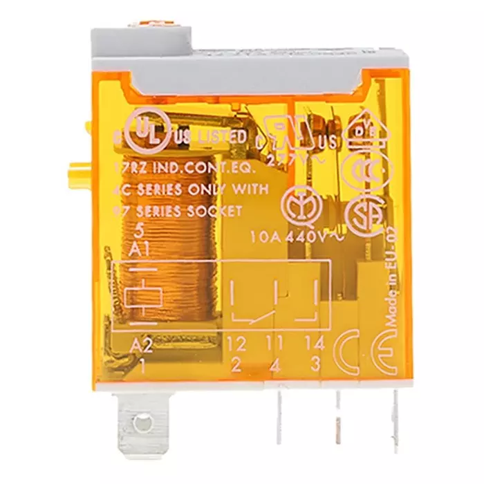 Finder Plug In Power Relay 12 V AC Coil 25 A Switching Current SPDT, 46.61.8.012.0040